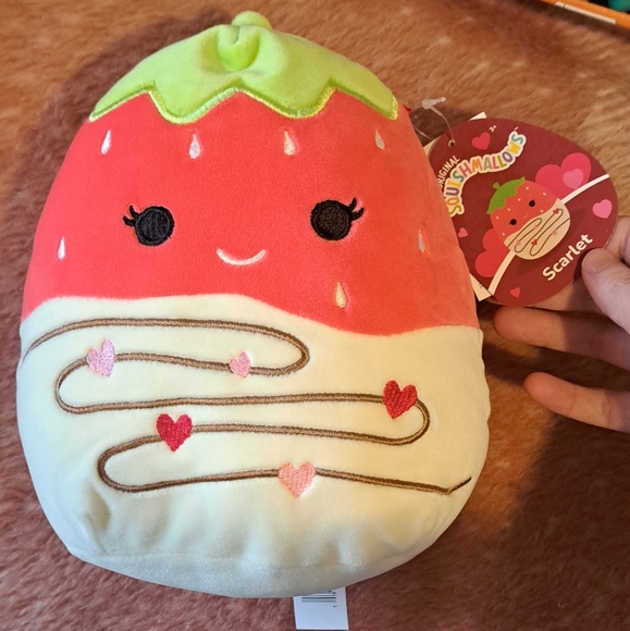 SQUISHMALLOWS Valentines Scarlet the strawberry 8in NWT - Picture 1 of 2